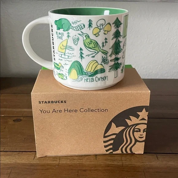 Starbucks Oregon Green Illustrated Mug - Picture 2 of 4